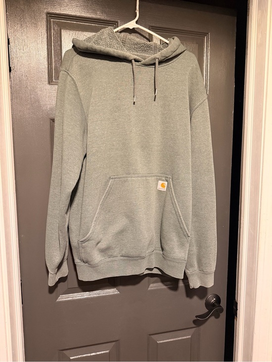 Carhartt Other - Carhartt Sage Green Pullover Hoodie with Sherpa-Lined Hood